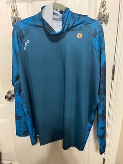 Men’s dark blue size large Fishing hoodie with mask