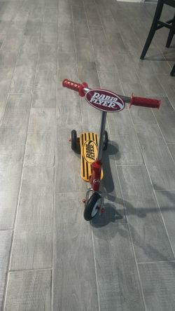 Little Red Radio Flyer Scooter #510, Vintage, Wood Deck