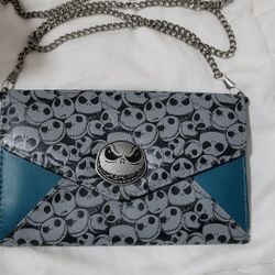 Disney Nightmare Before Christmas Jack Skellington Hand Purse Clutch Crossbody GUC