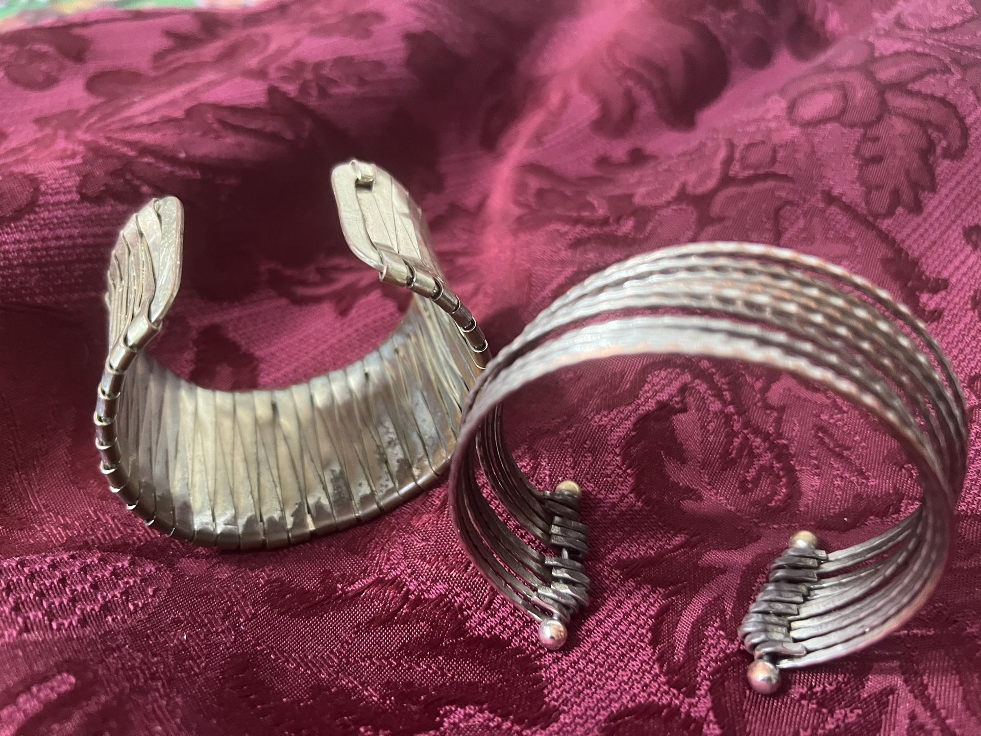 3 SILVER BRACELETS 2 cuff BRACELETS