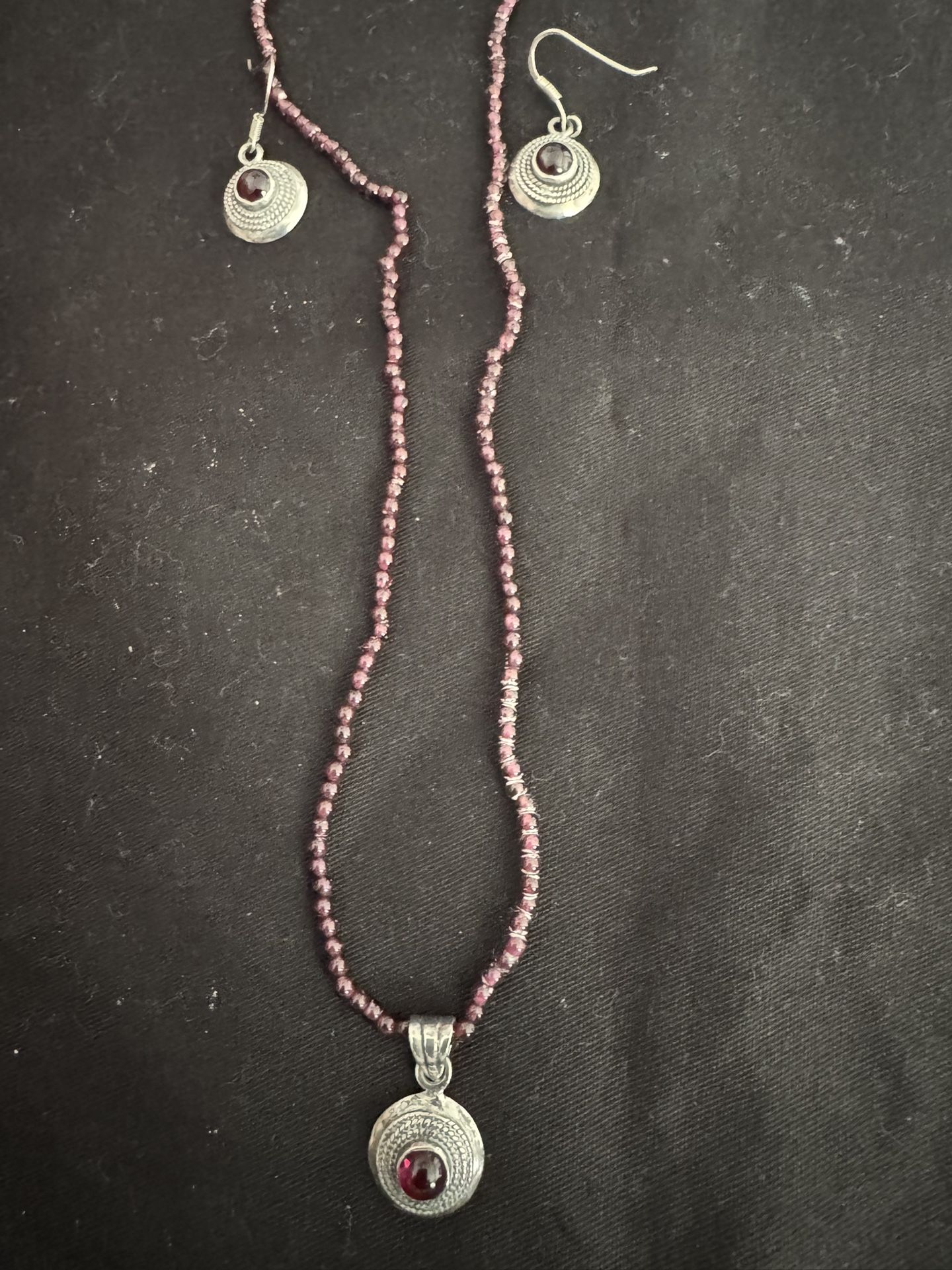 $89 Vintage Garnet Bead, Natural Red Garnet