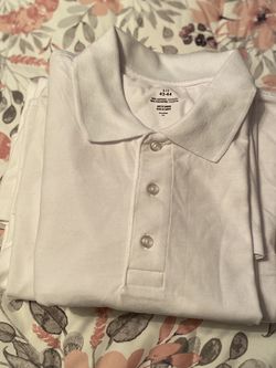 New 5 White Polos