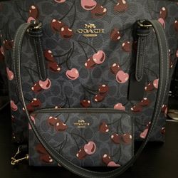 Coach Cherries Tote & Wallet $240