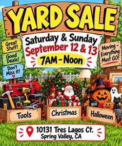 Moving Sale Saturday 9/12 and Sunday 9/13  7am-Noon