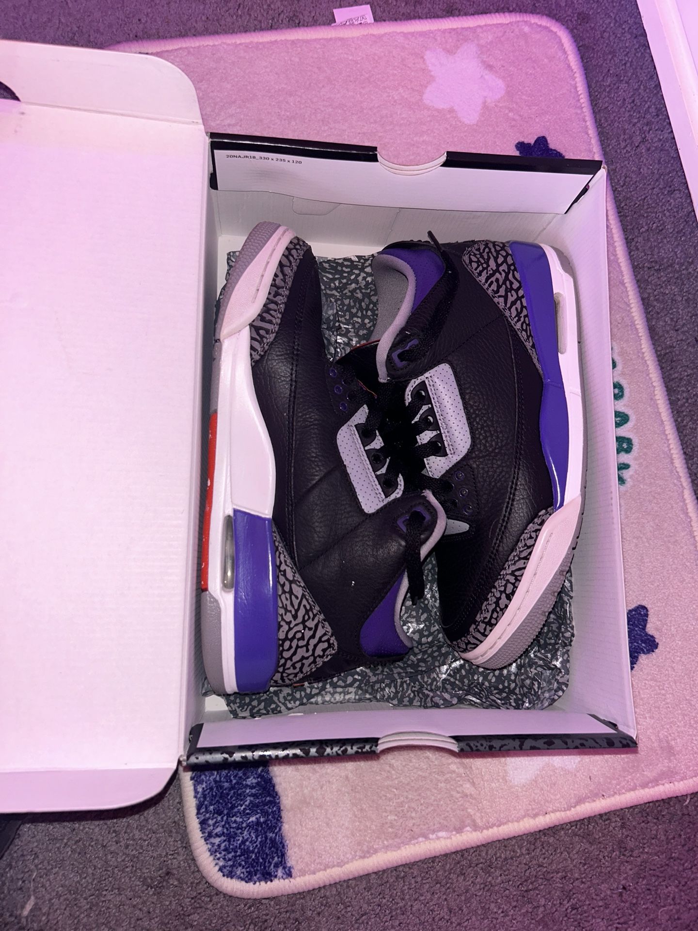 Jordan 3 court purple 