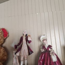 Semi Porcelain  Victorian Style Couple 