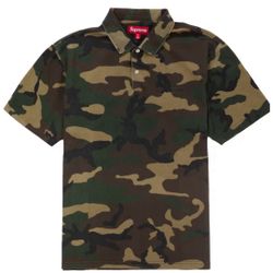 Supreme Washed Camo Collard Shirt