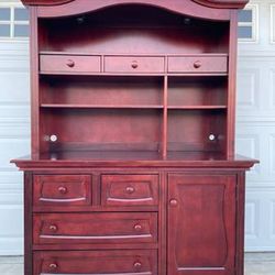 Large Hard Wood Bookcase Shelf  Cabinet