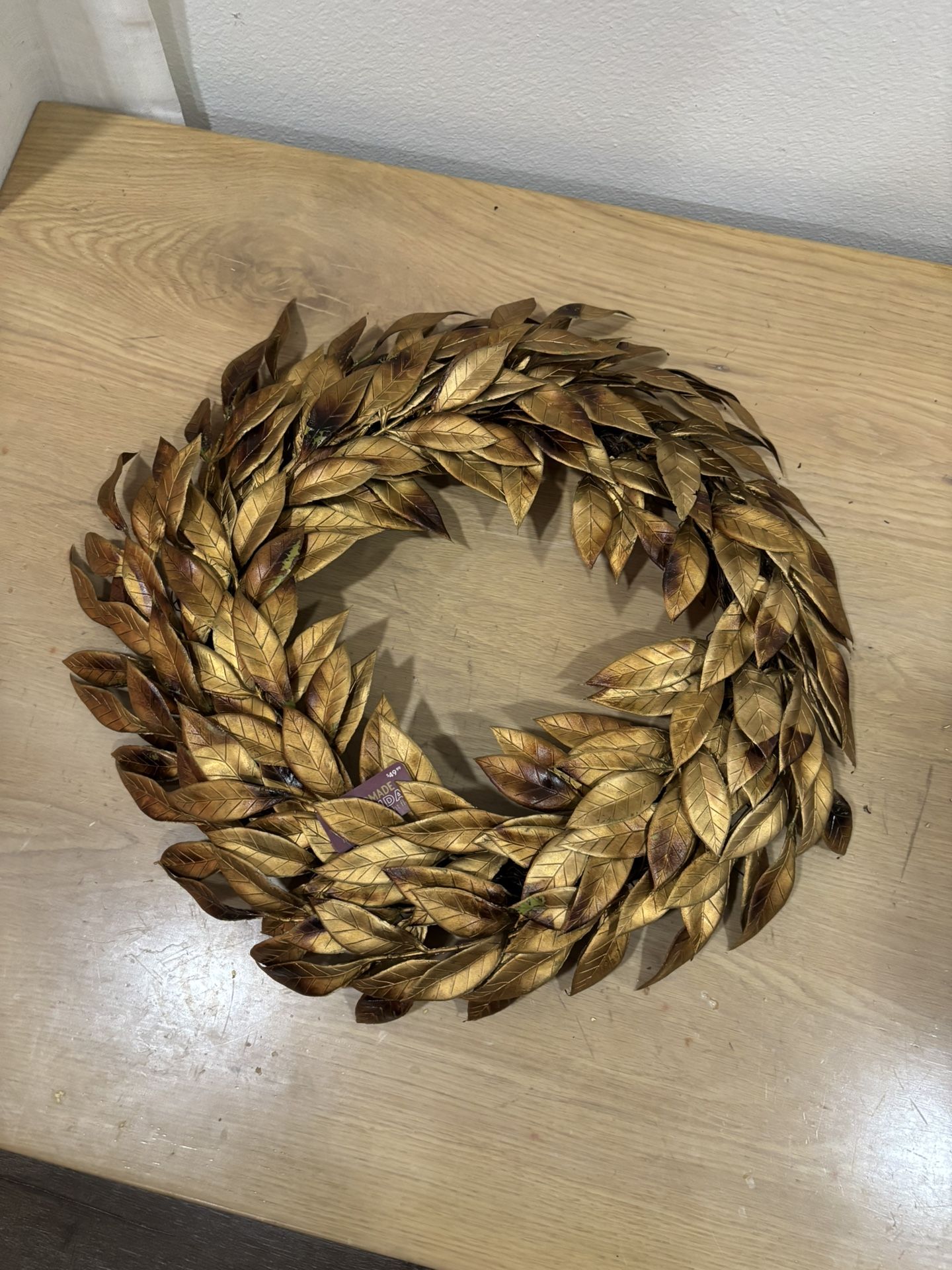 New Gold Leaves 22” Wreath