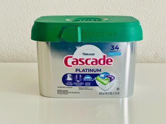 NEW Cascade Platinum Dishwasher Pods  - 34 pac