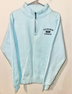 Light Blue Quarter-Zip Sweatshirt