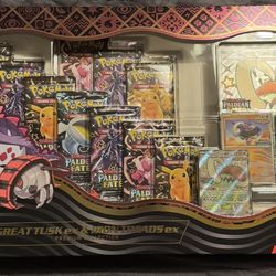 Paldean Fates Great Tusk ex & Iron Treads ex Premium Collection