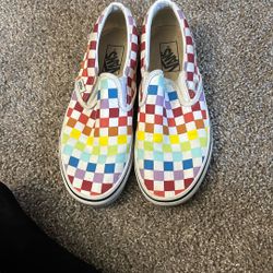 Rainbow Check Vans