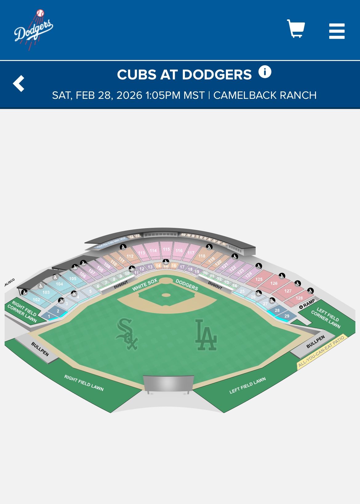 Spring Training- Dodgers Vs. Cubs 