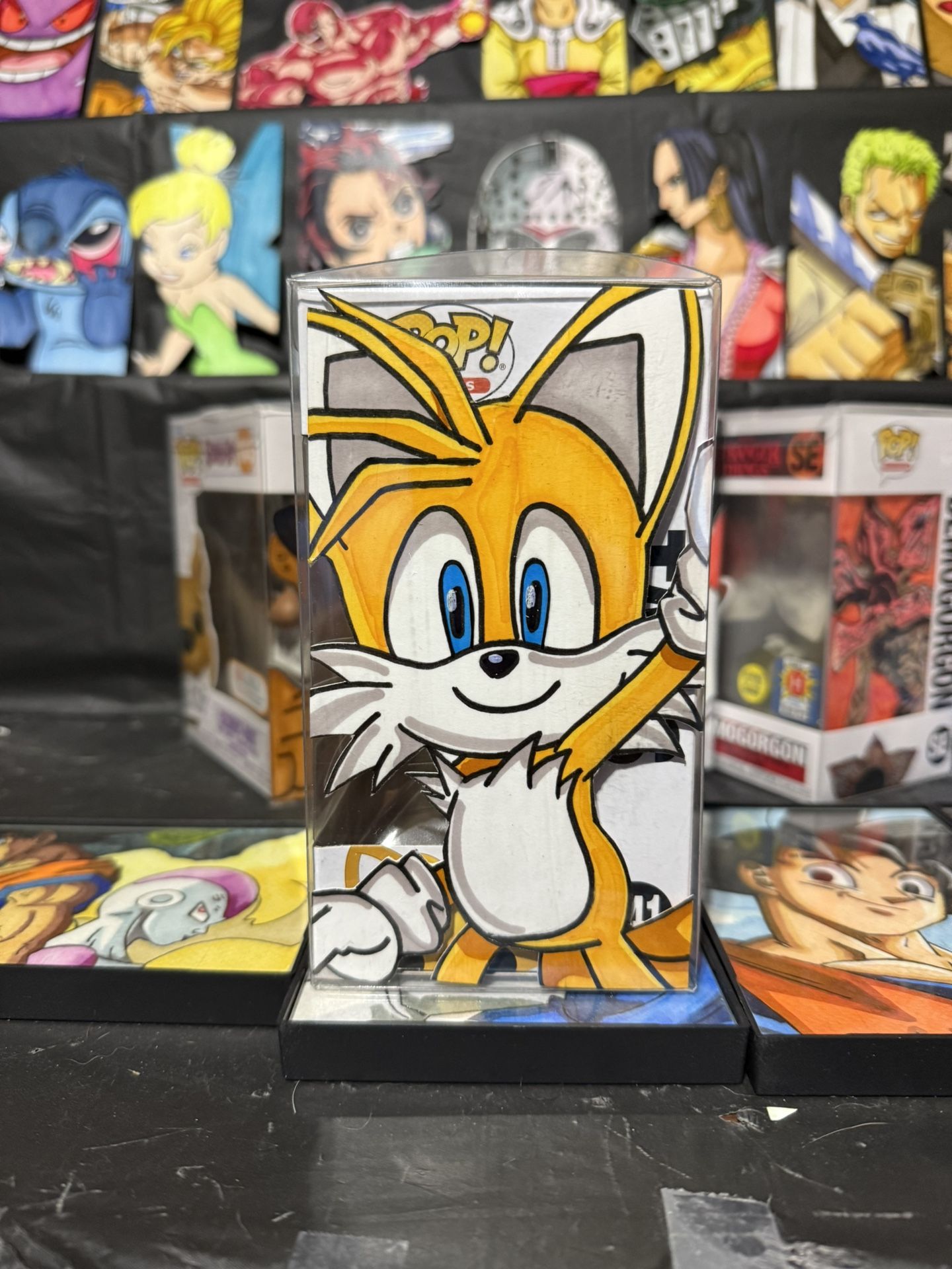 Funko Pop Tails Flocked With Custom Art Insert #641