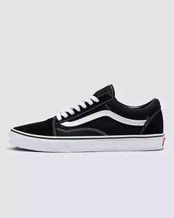 Old School Vans (Black/White) Size 10