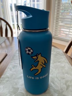 NEW Life is Good 32 Ounce Stainless Steel Bottle