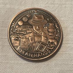 1 OZ Copper Coin Clean Money Dirty Hands 