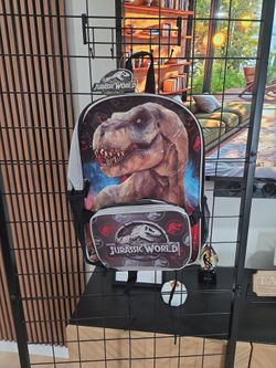 Jurassic World Kids Backpack with Lunch Bag