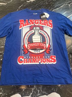 New York Rangers 1994 Stanley Cup Champions New Era T-Shirt Blue Size L NWT