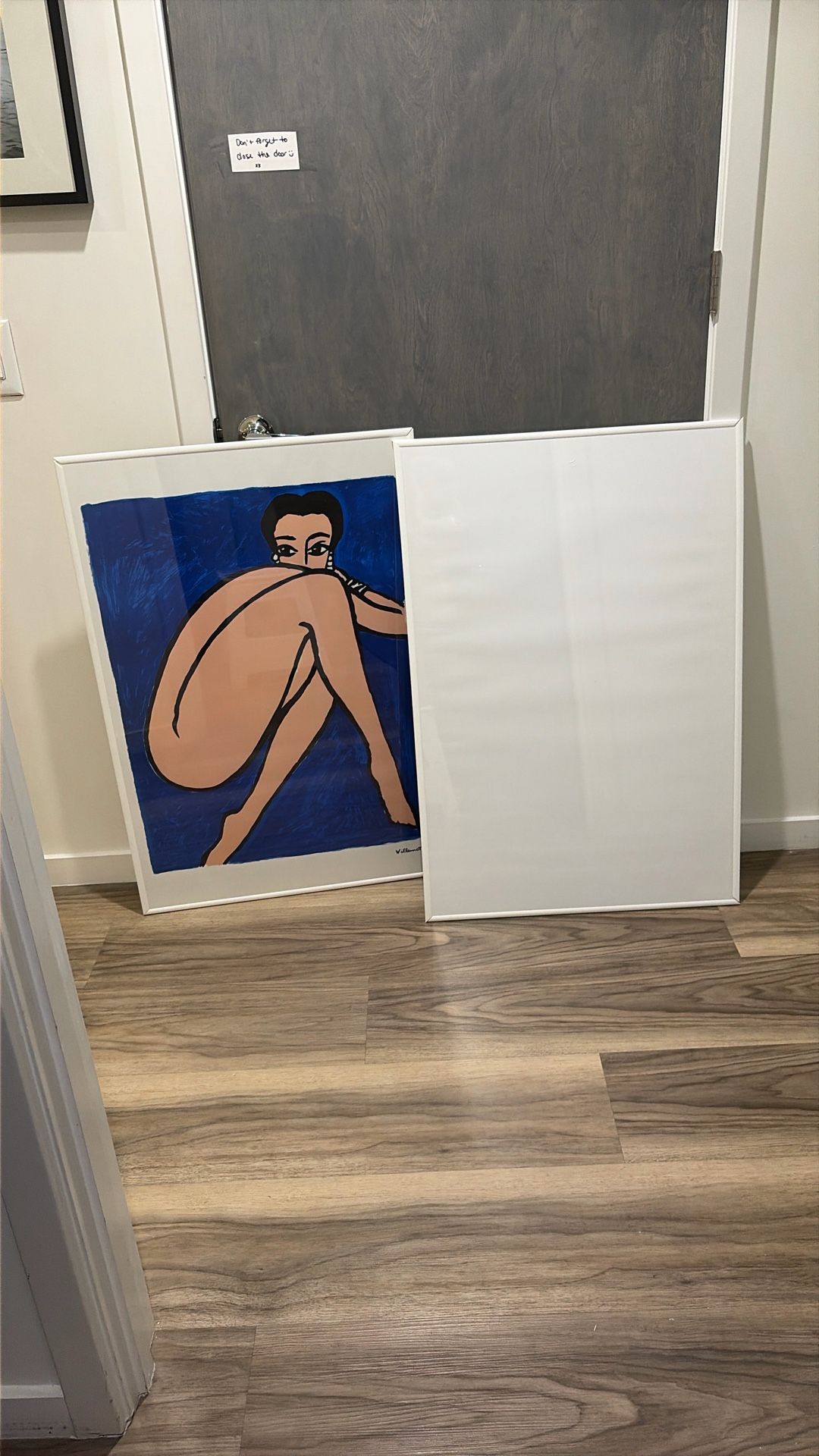 Two Extra Large White Frames