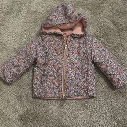 Infant Girl’s Floral Fleece Jacket 