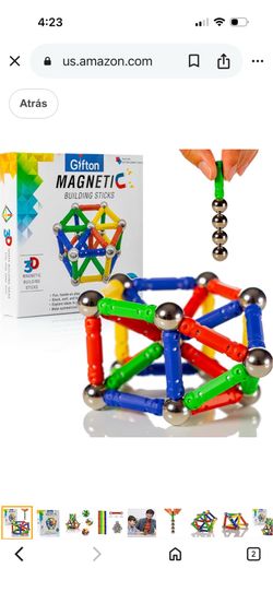 Magnetic Building Sticks Set-Multicolor Construction Toy for Kids not box