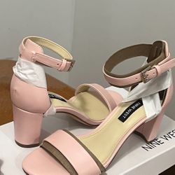 Nine West Pruce Ankle Strap Block Heel Sandals