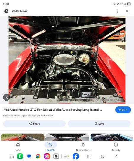 1968 PONTIAC GTO 400 BIG BLOCK MOTOR AND TRANSMISSION