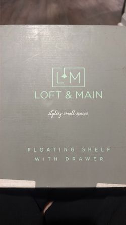 Floating shelf with drawer