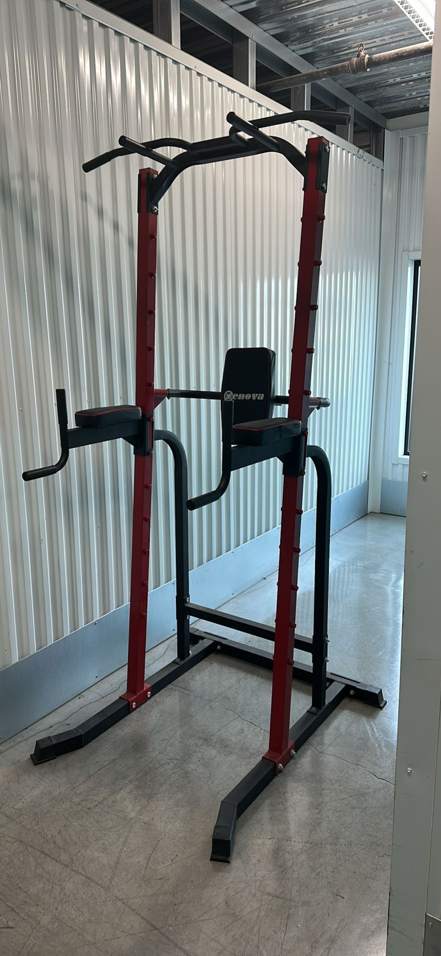 ZENOVA Pull Up Bar Station Power Tower, Adjustable Height Dip Bar for Home Gym Multi-Function Streng