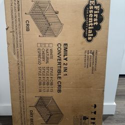 BRAND NEW First Essentials Emily 2-in-1 Convertible Crib + Mattress — Still Boxed!