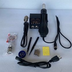 Rework Soldering Station - Adjustable Heat Gun And Soldering Gun