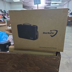 Docsafe Fireproof Document Box With Lock And Shoulder Strap 