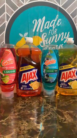 Gain & Ajax Dish Soap Bundle – 4 Bottles price is firm