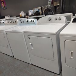 WHIRLPOOL WASHER AND DRYER SET SOIL LEVEL RINSE OPTIONS AUTO SENSING DEEP WATER WASH 