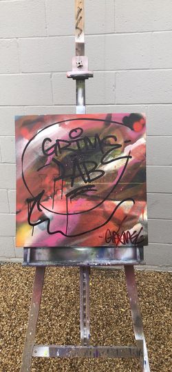 Original street art painting grime lab graffiti canvas art