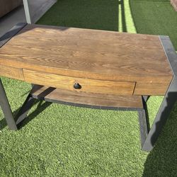Metal and wood desk