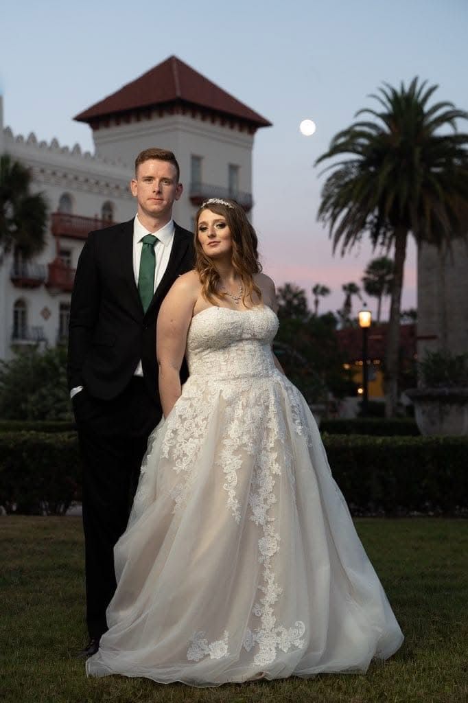 David's Bridal Sheer Lace and Tulle Ball Gown Wedding Dress STYLE# WG3861