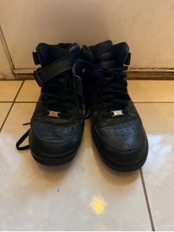 Nike Air Force 1 Mid 07 Triple Black Sneakers Mens 11
