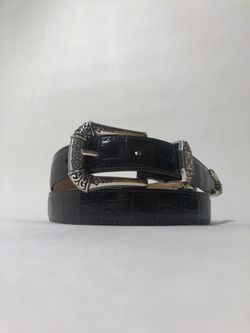 Brighton Woman’s Brown Leather Alligator Print Belt