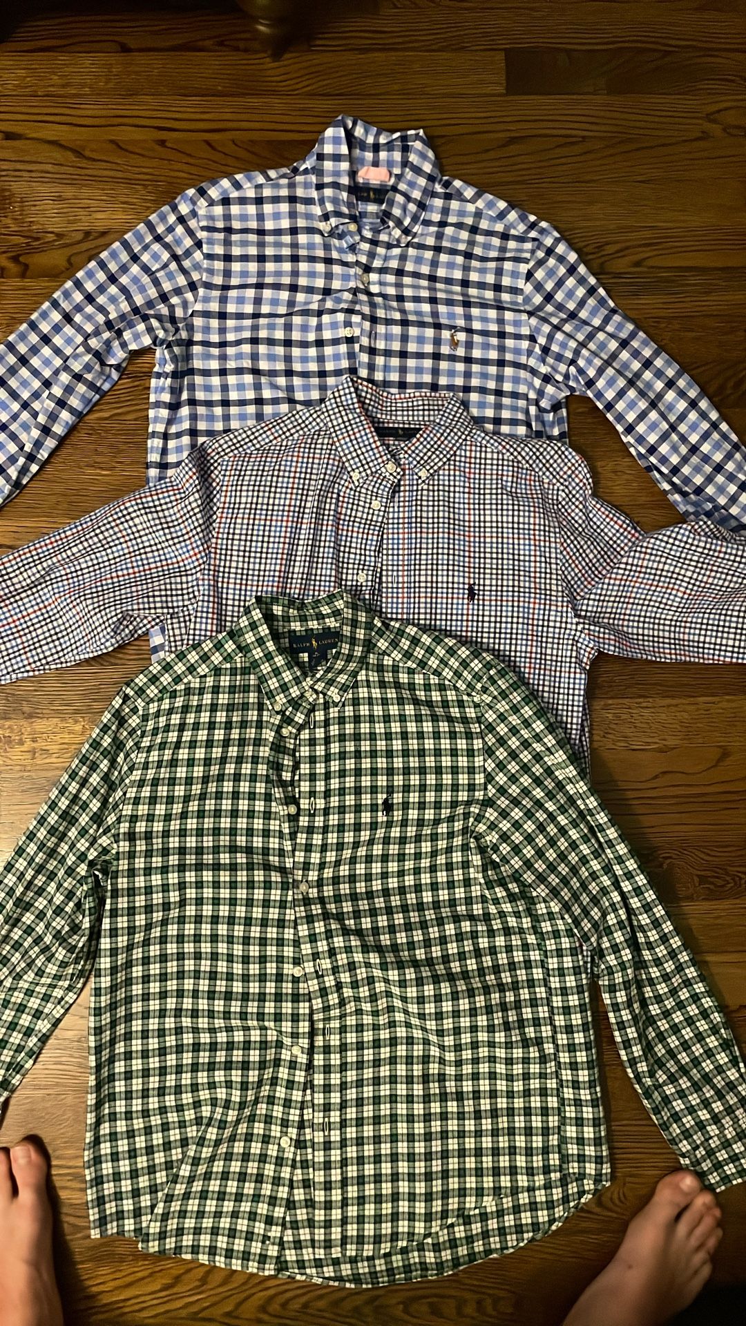 Triple Bundle of Polo Ralph Lauren long sleeve men’s shirts