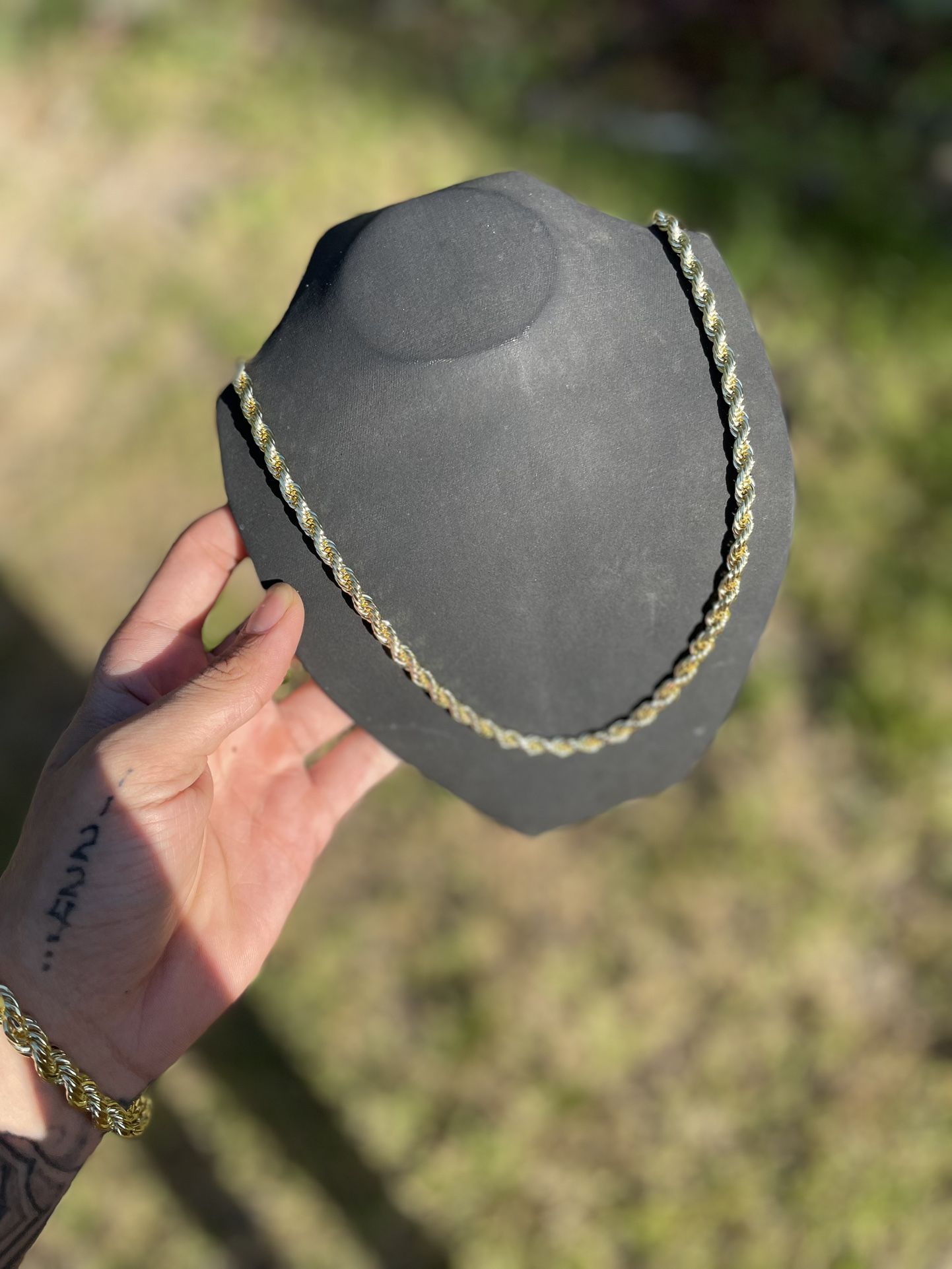 14k Sold Gold Rope Chain