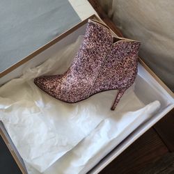 Pink Glitter Boots