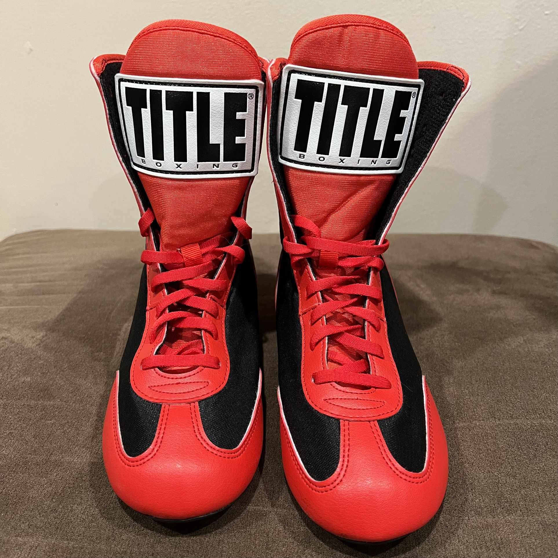 Title Boxing Speed-Flex Encore Mid-Length Boxing Shoes Red/black