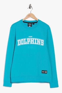 BOSS x NFL Miami Dolphins Crewneck Sweatshirt Aqua NWT XL 3XL