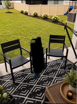 New Aluminum Outdoor Patio Chairs Set of 2