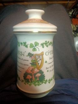 Vintage Old Fitzgerald Kentucky Bonded Bourbon Porcelain Bottle.