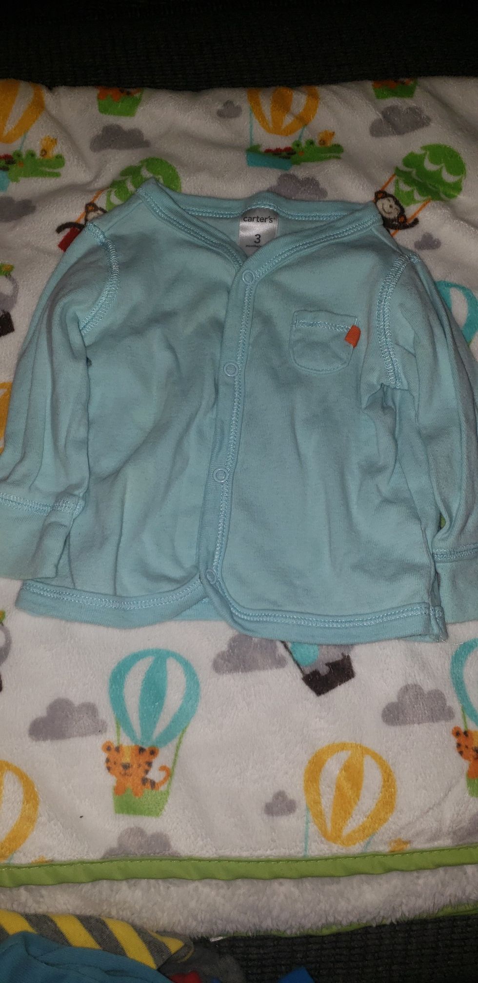 Warm clothes 0 to 3 mo.