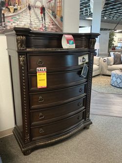 Brown Tall Chest w/Marble